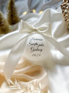 Bombka szklana personalizowana 10cm Pierwsze Święta jako... 